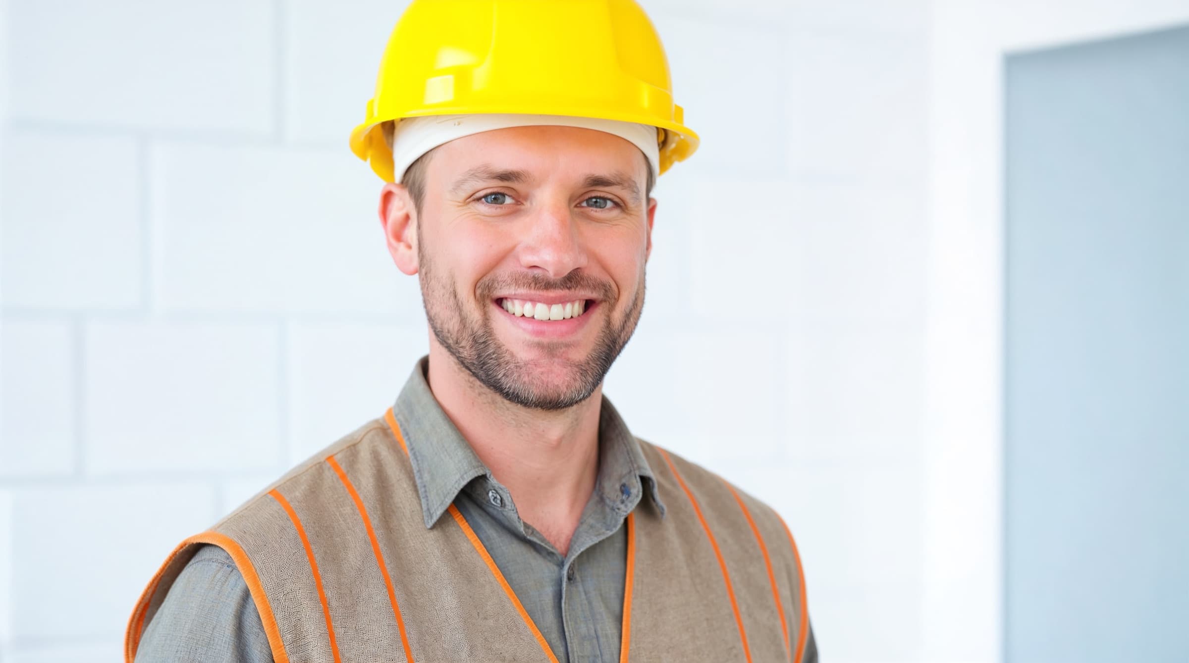 A builder on a construction site